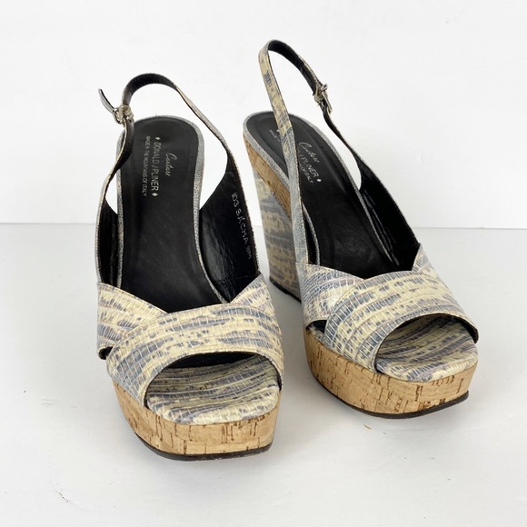 Donald J. Pliner Sacha Wedge Cork Slingback Sandal - Picture 10 of 14